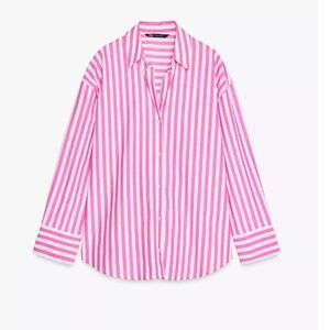 Striped poplin shirt